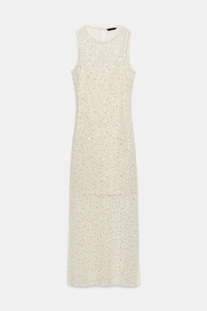 SEQUIN MIDI DRESS