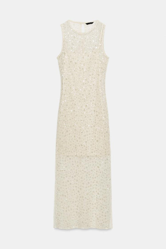 SEQUIN MIDI DRESS
