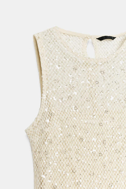 SEQUIN MIDI DRESS