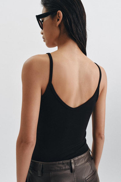 RIBBED STRAPPY TOP