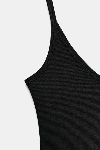 RIBBED STRAPPY TOP