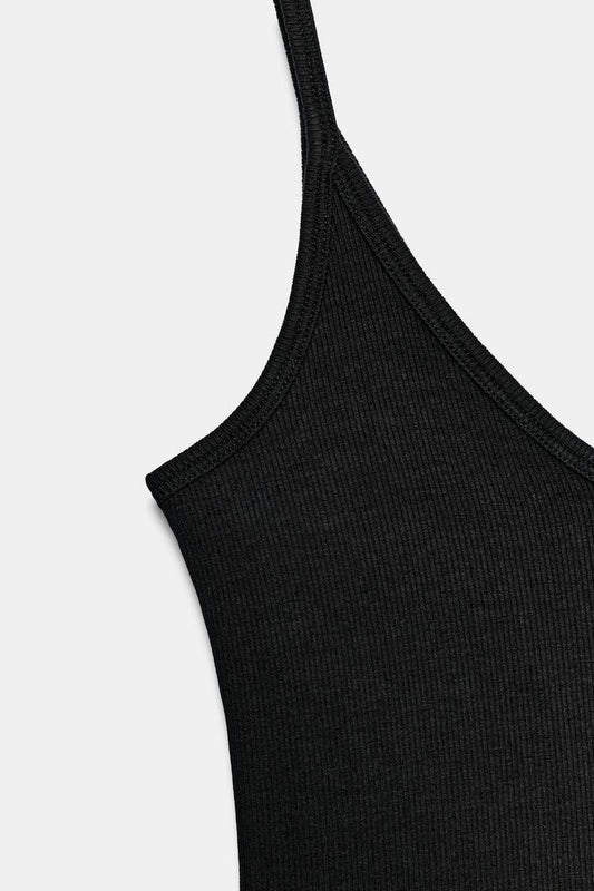RIBBED STRAPPY TOP
