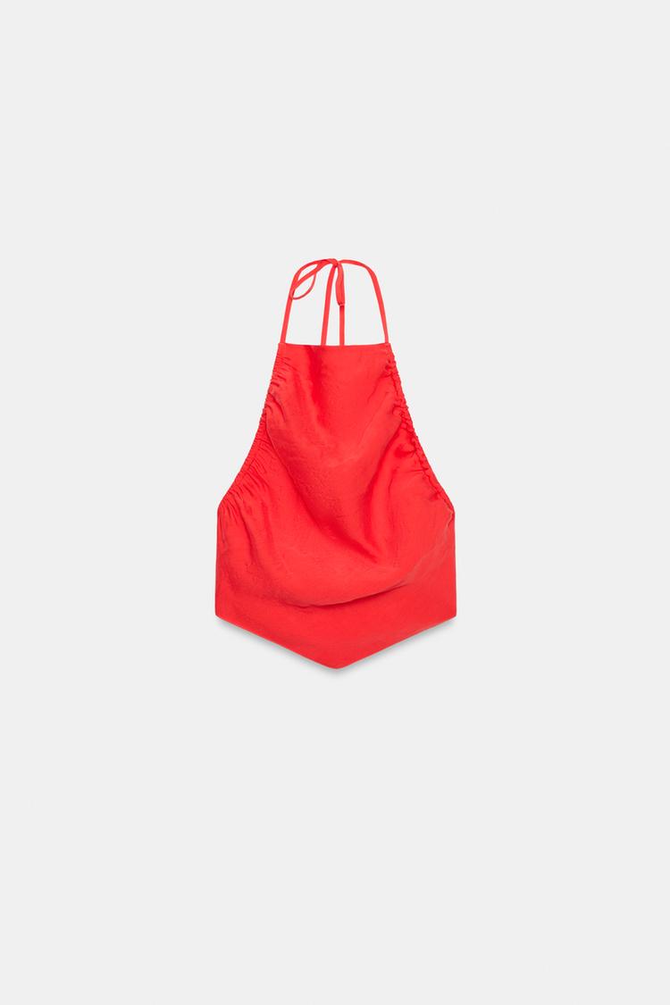 HALTER TOP WITH GATHERING