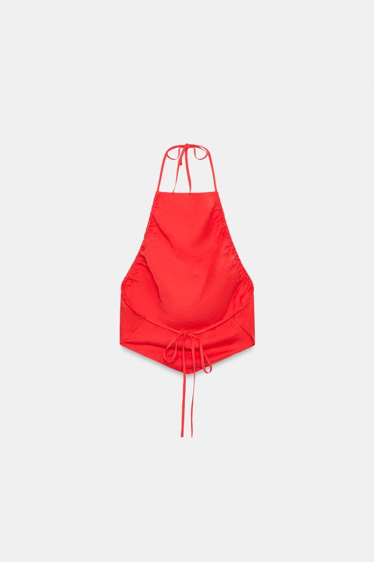 HALTER TOP WITH GATHERING
