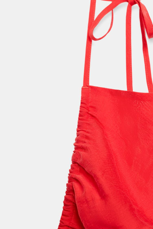 HALTER TOP WITH GATHERING