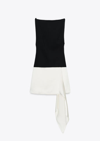 CONTRAST SHORT DRESS