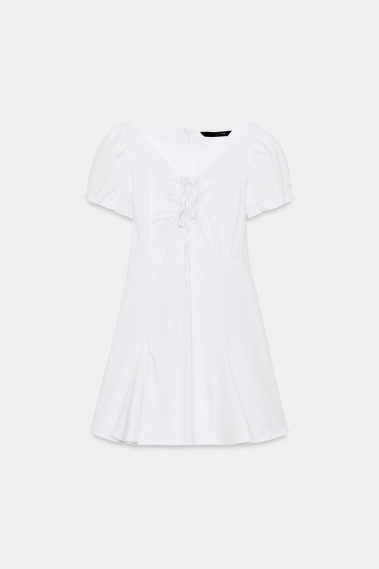 POPLIN MINI DRESS WITH VENT