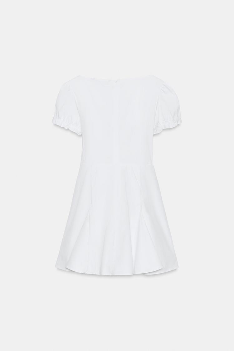 POPLIN MINI DRESS WITH VENT