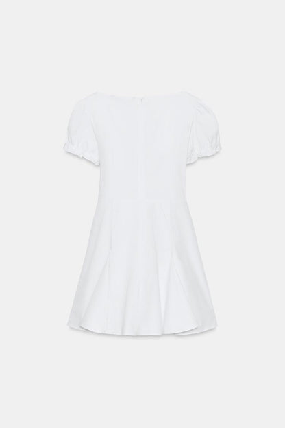 POPLIN MINI DRESS WITH VENT