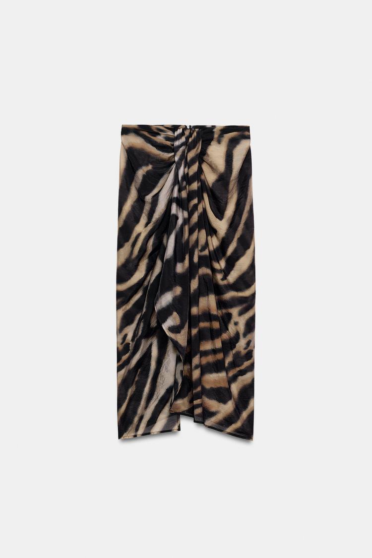 ANIMAL PRINT KNOTTED PAREO