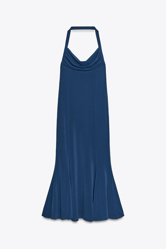 FLOWING HALTER DRESS
