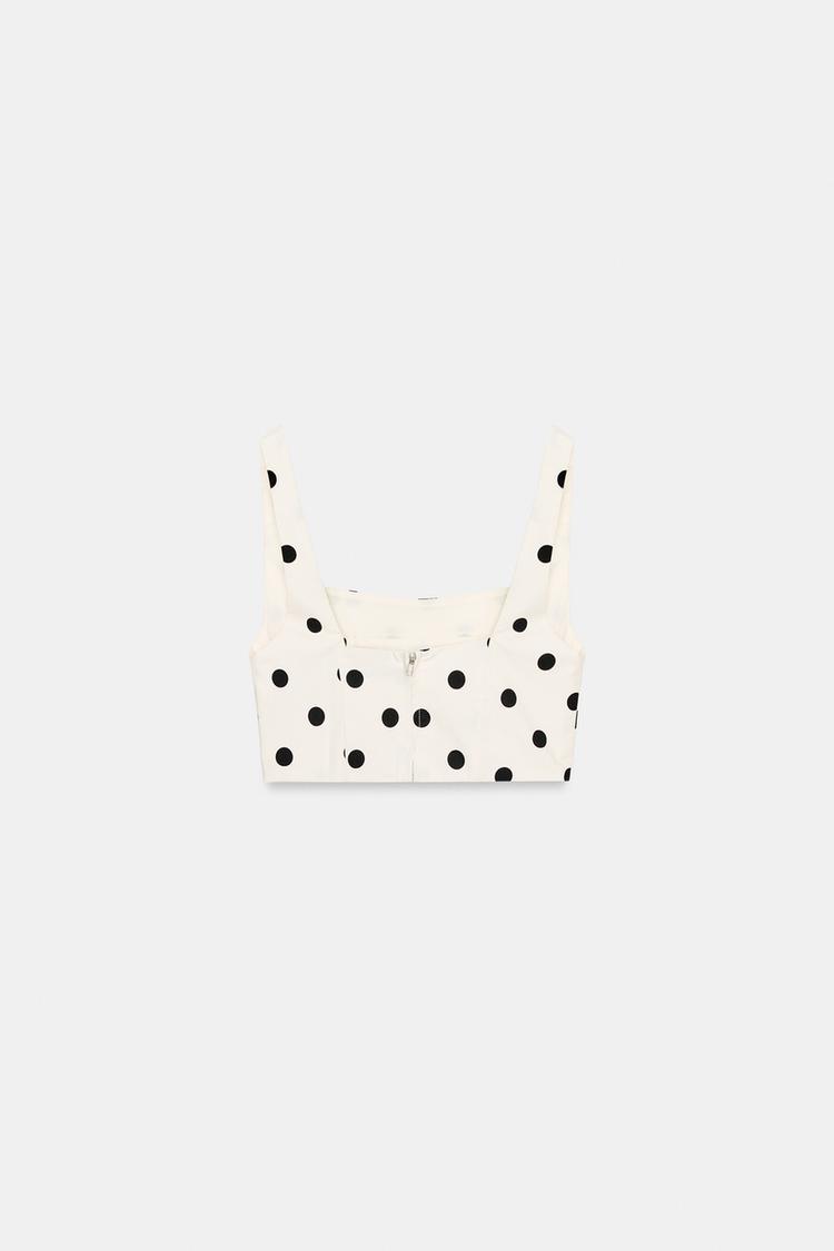 POLKA DOT CROP TOP