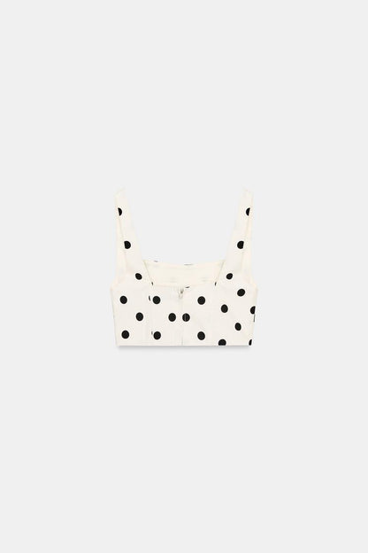 POLKA DOT CROP TOP