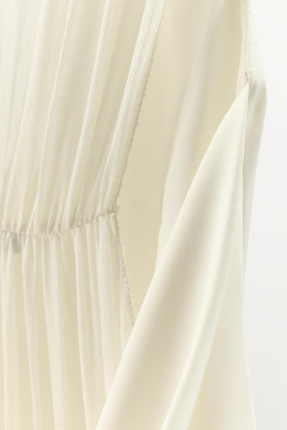 LONG COMBINED SATIN DRESS