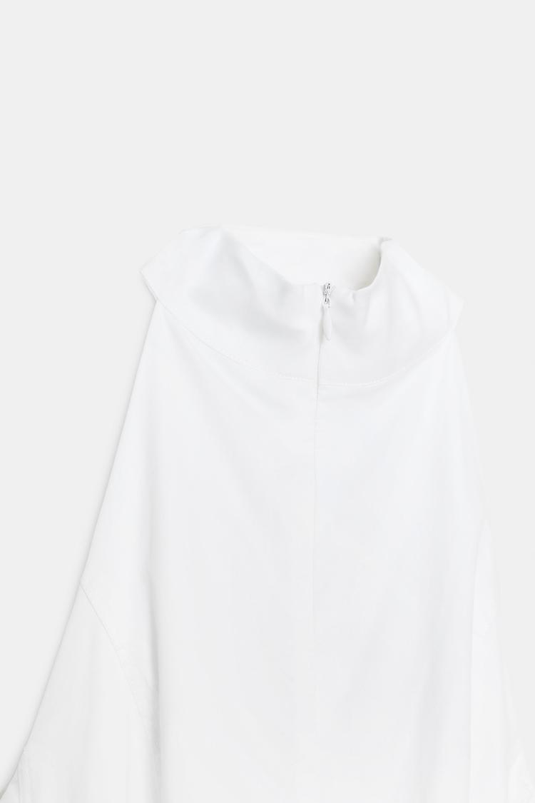 HALTER NECK MIDI DRESS WITH GODET HEM