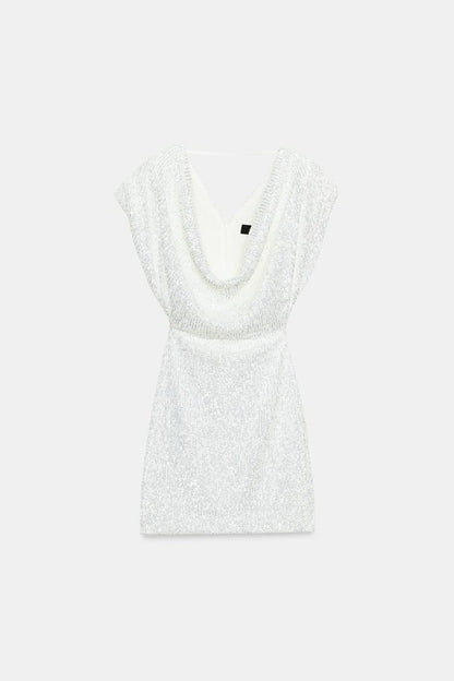 SEQUINNED MINI DRESS