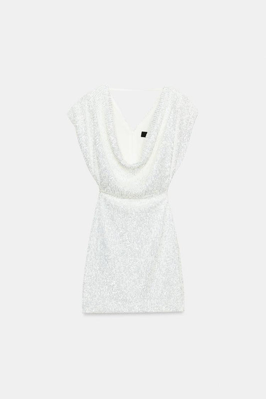 SEQUINNED MINI DRESS