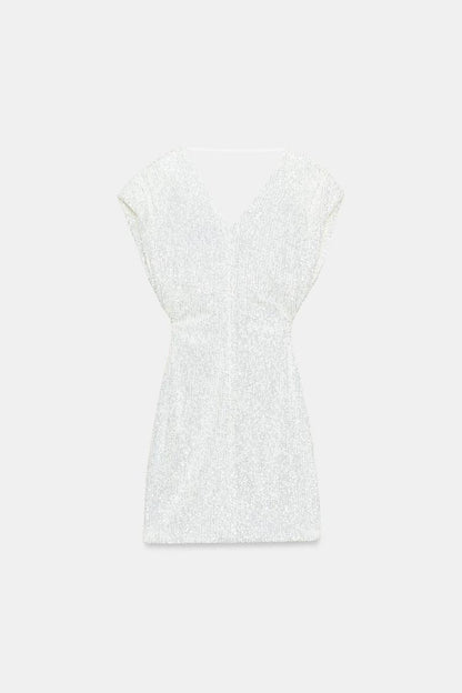 SEQUINNED MINI DRESS