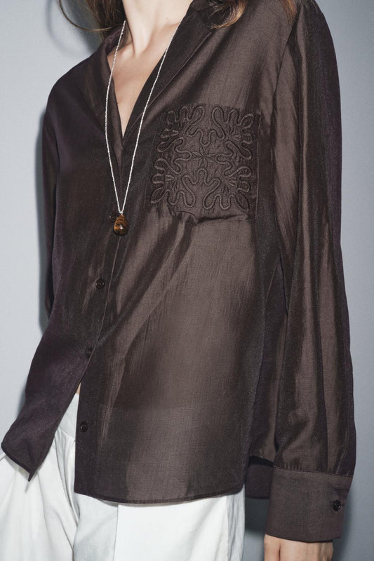 EMBROIDERED POCKET SHIRT