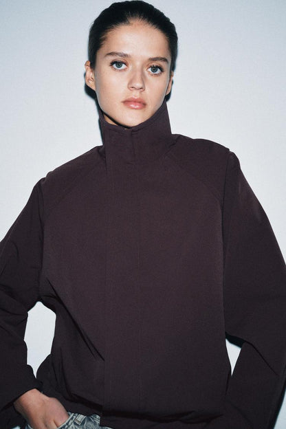 OVERSIZE ZIP-UP BOMBER JACKET