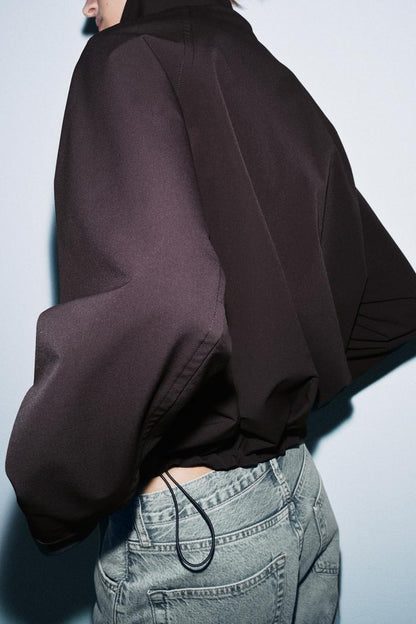 OVERSIZE ZIP-UP BOMBER JACKET