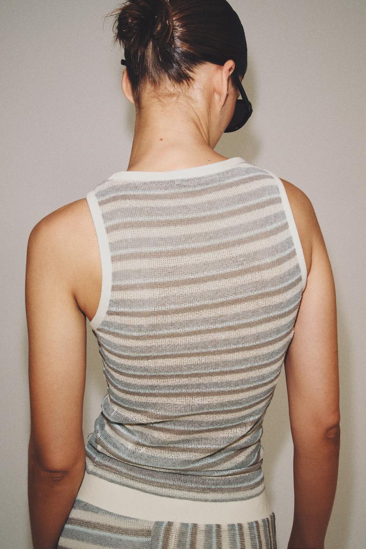 STRIPED SLEEVELESS TOP