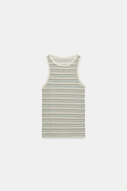 STRIPED SLEEVELESS TOP