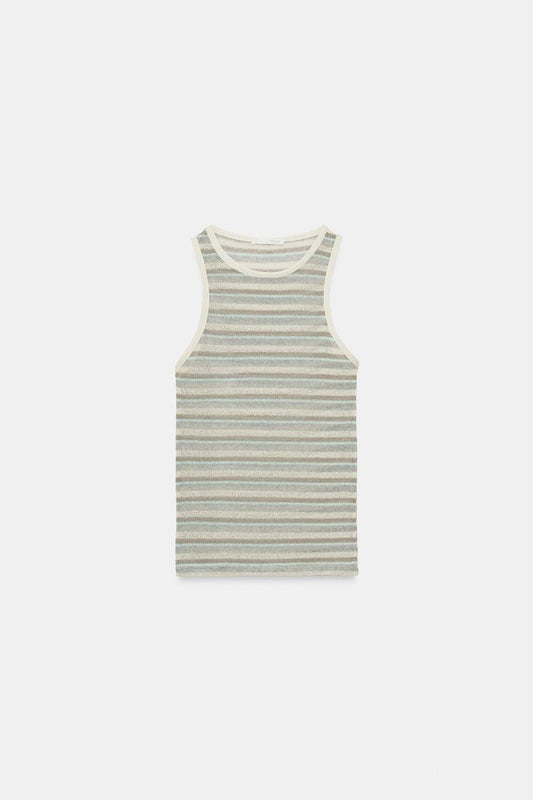 STRIPED SLEEVELESS TOP