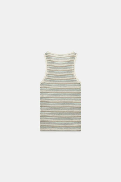STRIPED SLEEVELESS TOP