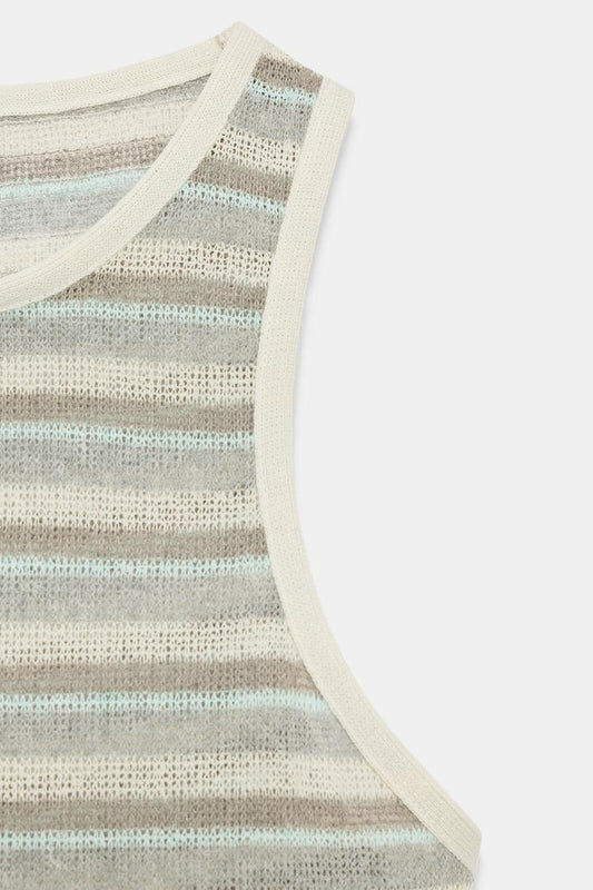 STRIPED SLEEVELESS TOP