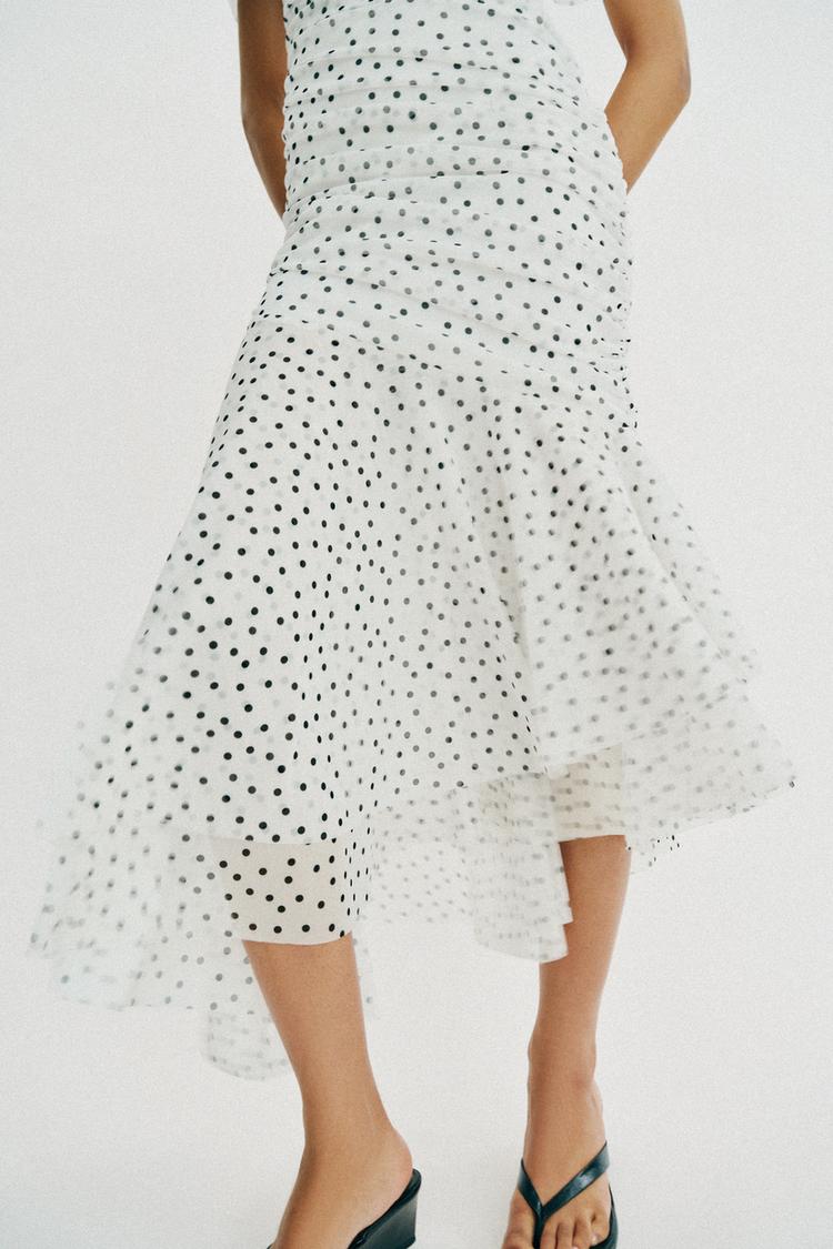MIDI DRESS WITH DOTS
