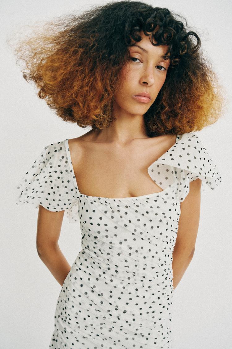 MIDI DRESS WITH DOTS