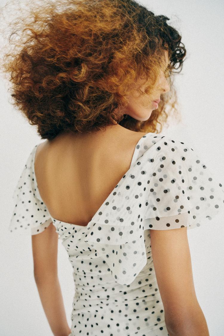 MIDI DRESS WITH DOTS