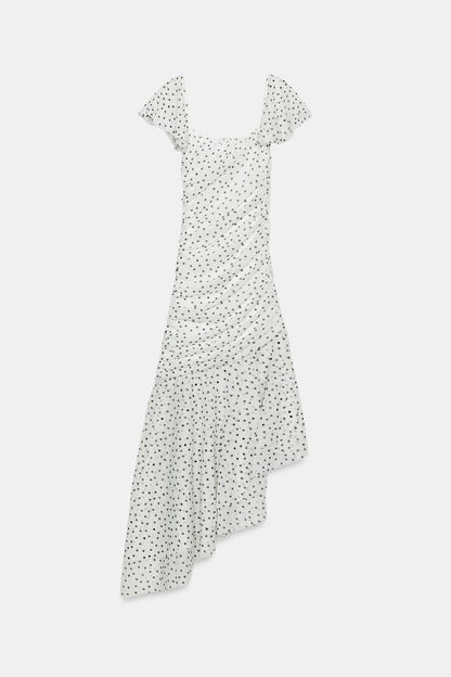 MIDI DRESS WITH DOTS