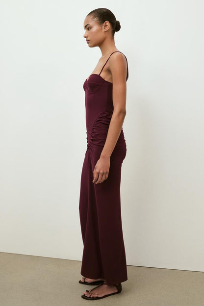 DRAPED CORSETRY-INSPIRED DRESS