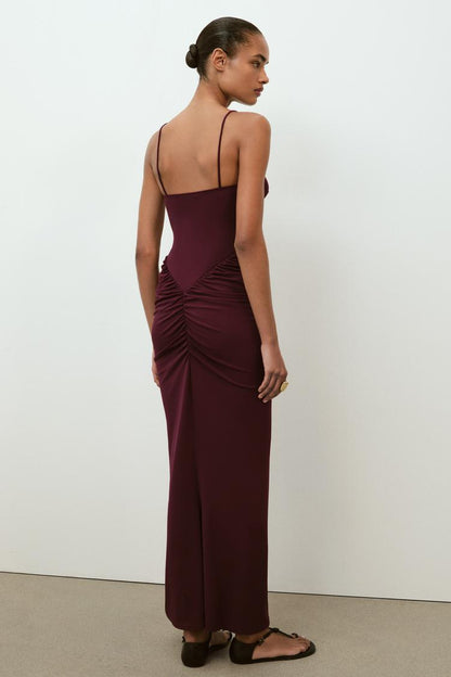 DRAPED CORSETRY-INSPIRED DRESS