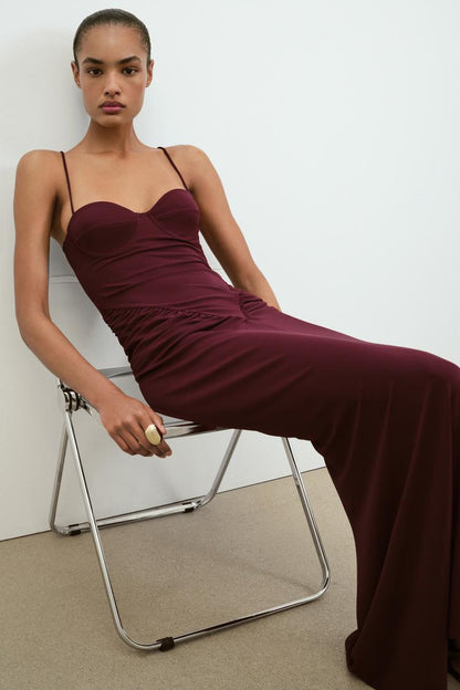 DRAPED CORSETRY-INSPIRED DRESS