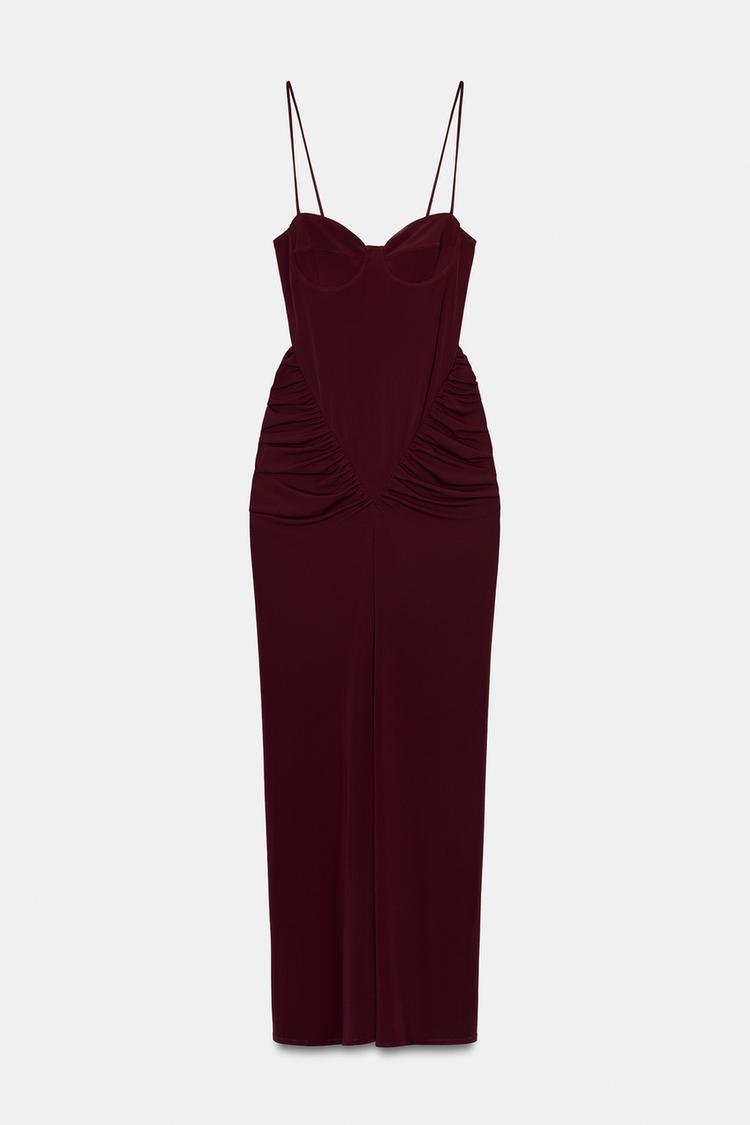 DRAPED CORSETRY-INSPIRED DRESS