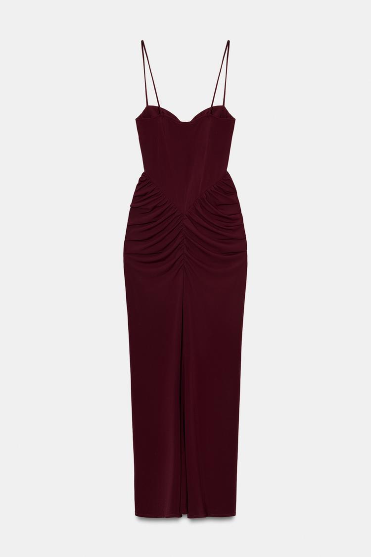 DRAPED CORSETRY-INSPIRED DRESS