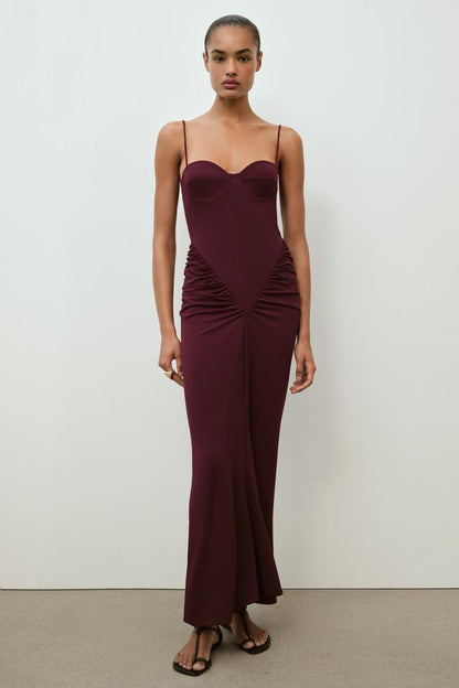 DRAPED CORSETRY-INSPIRED DRESS