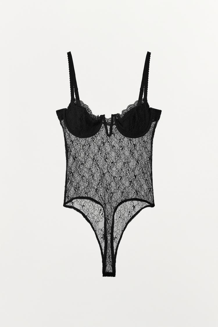 COMBINED LACE BODYSUIT