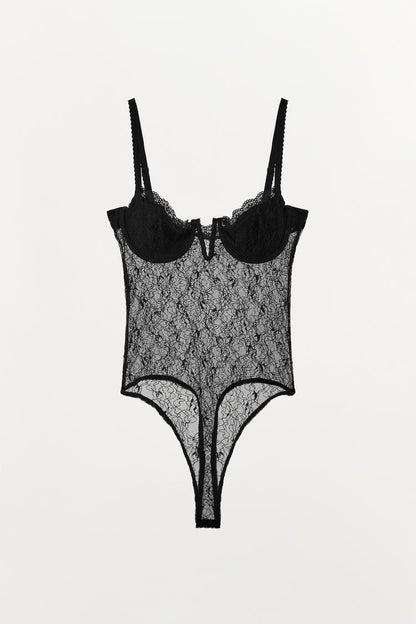 COMBINED LACE BODYSUIT