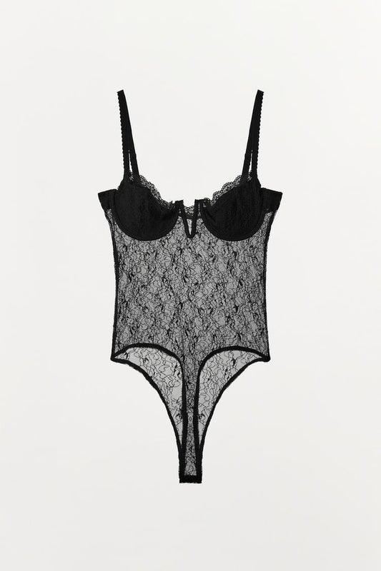 COMBINED LACE BODYSUIT