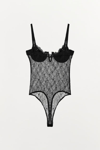COMBINED LACE BODYSUIT