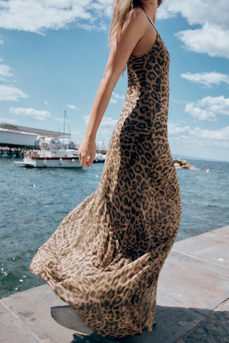 ANIMAL PRINT TULLE DRESS