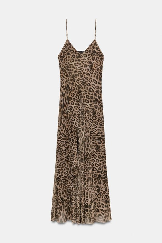 ANIMAL PRINT TULLE DRESS