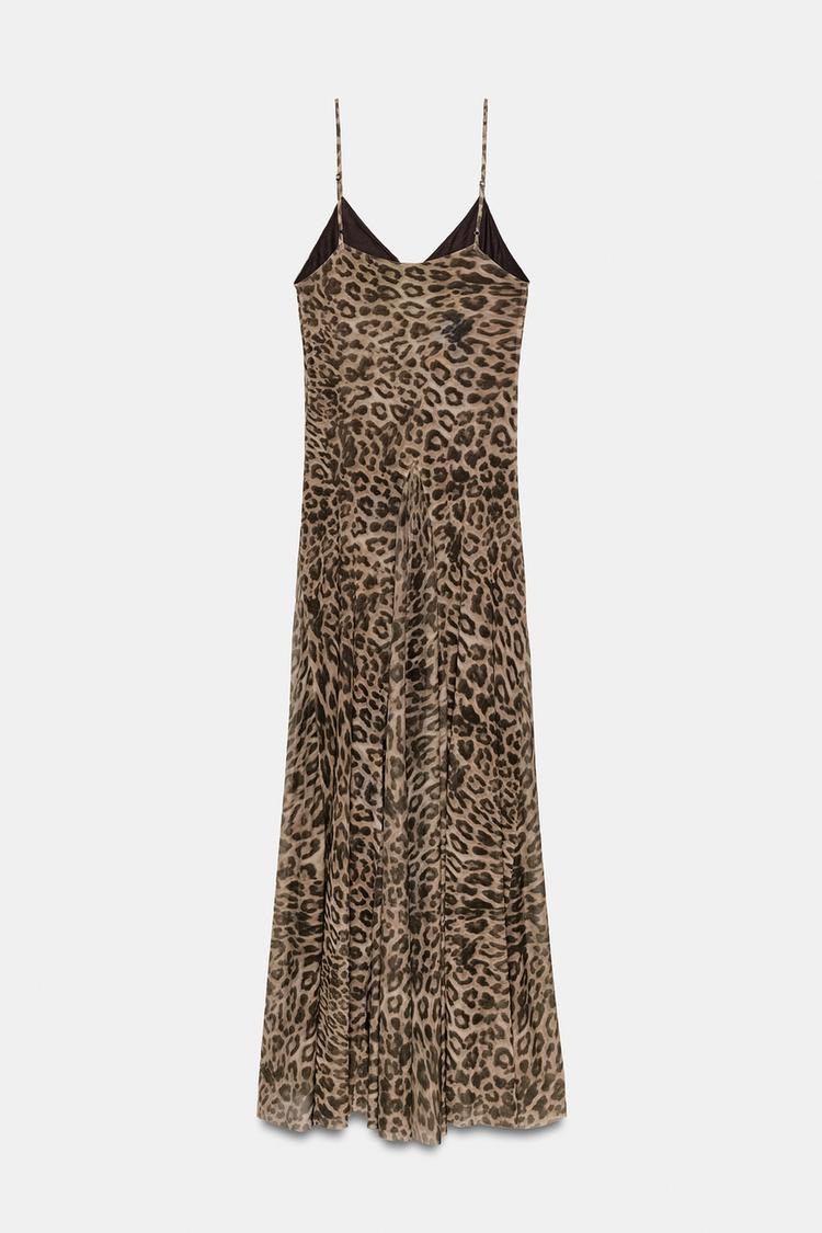 ANIMAL PRINT TULLE DRESS
