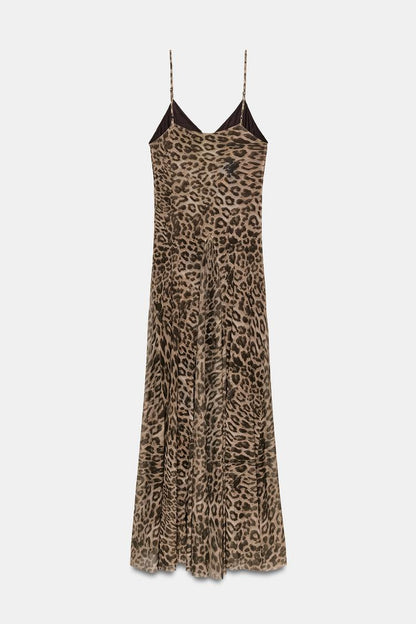 ANIMAL PRINT TULLE DRESS