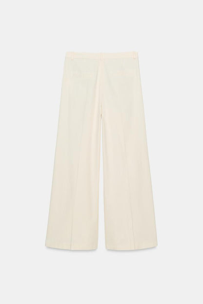 PLEATED WIDE-LEG TROUSERS