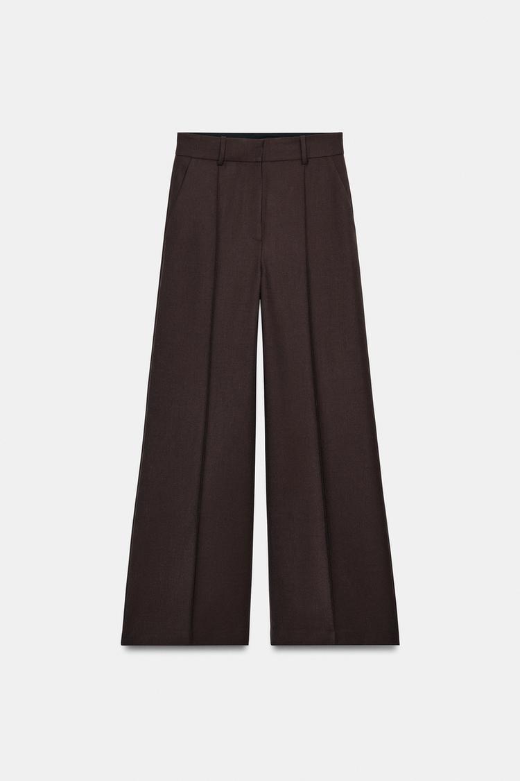 MINIMALIST WIDE-LEG TROUSERS - ZW COLLECTION